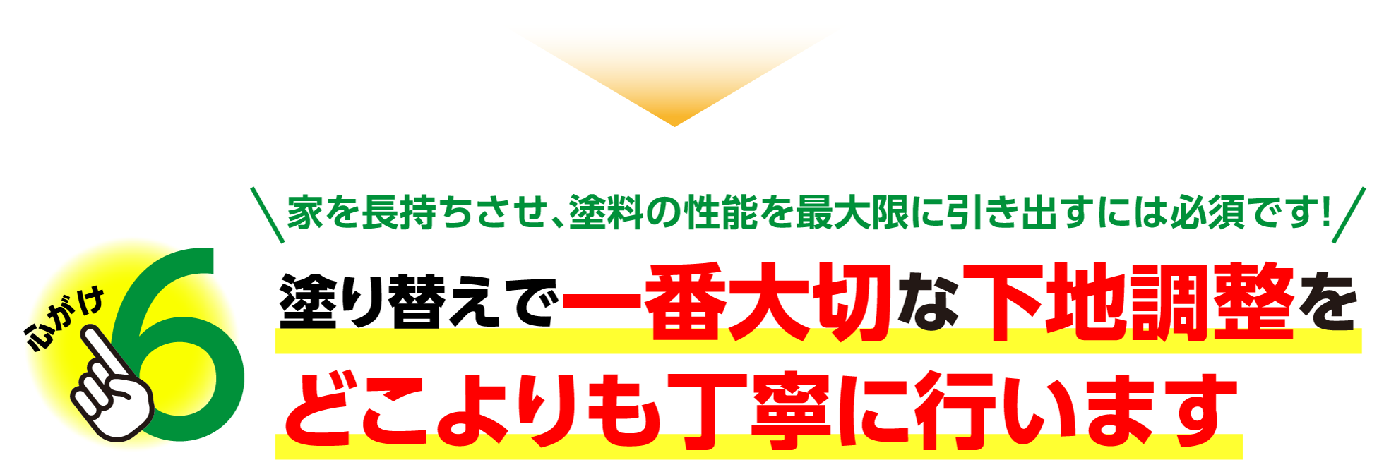 塗り替えで一番大切な下地調整をどこよりも丁寧に行います